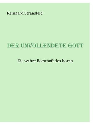 cover image of Der unvollendete Gott